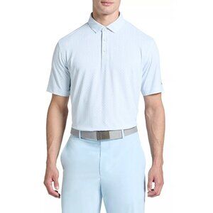 Walter Hagen Men's Performance 11 Novelty Print Golf Polo, 2X, Deco Leaf White